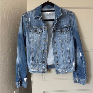 Classic Blue Distressed Denim Jacket*